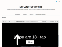 Tablet Screenshot of myantispyware.com